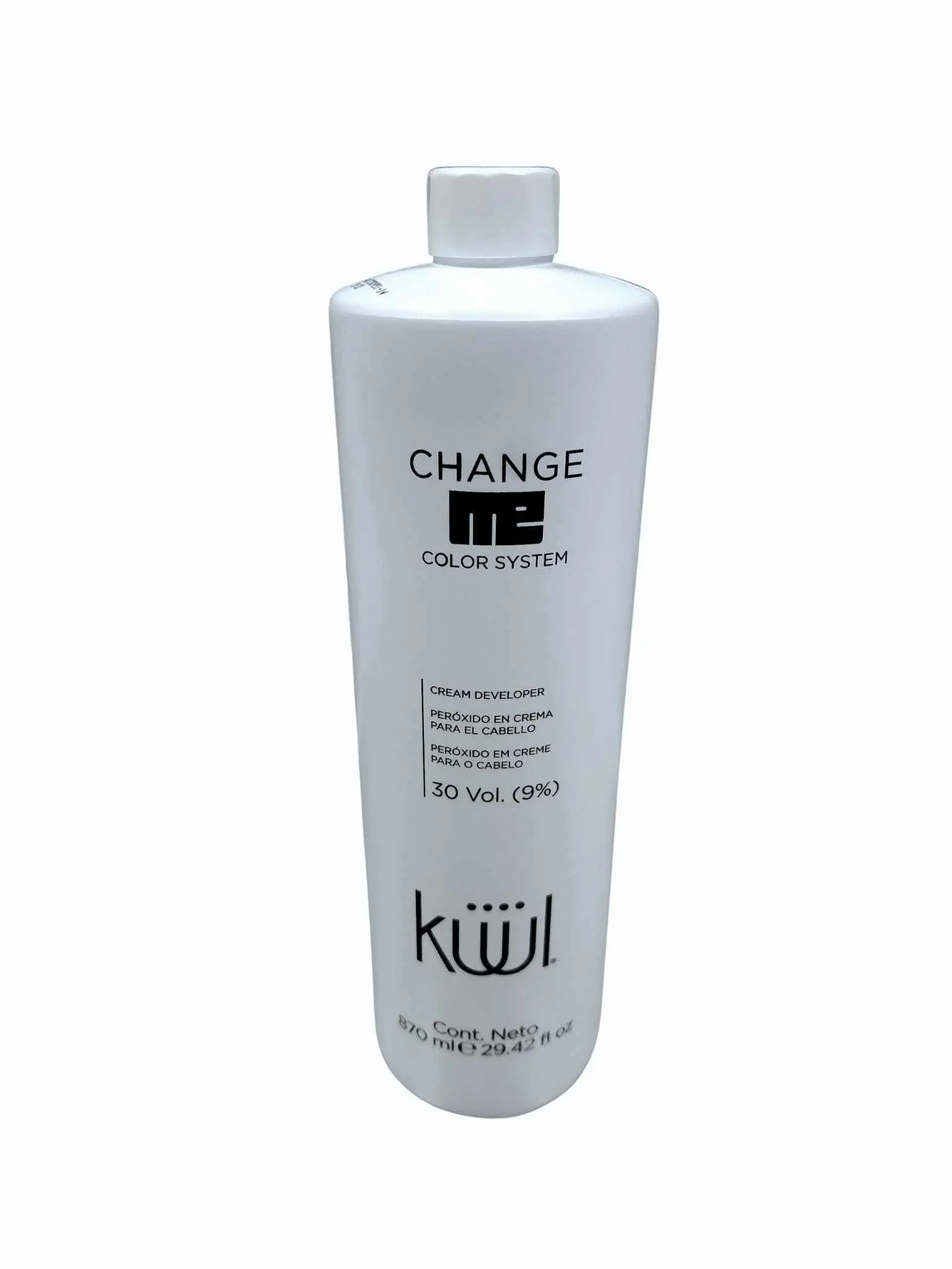 KUUL Color System Change Me Hair Coloring Peroxide, 30 Vol Strength (9%), Cream Form, Alcohol-Free, 870ml (30 Fl Oz) Haircare Product, 24 Months, Color Protection