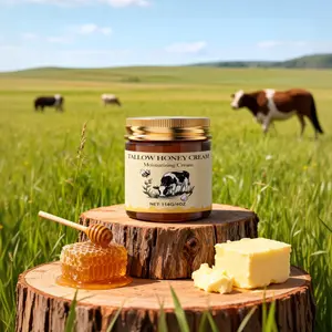 Moxirea Tallow Honey Body Butter - Deeply Moisturizing & Soothing Cream for Skin Repair - 114g/4oz Tallow Honey Formula