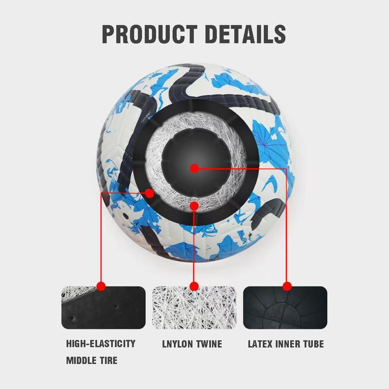 Size 5 Soccer Ball with Gifts PU Leather Football Balls Ideal Gifts for Outdoor Play Includes  Gifts