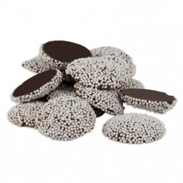 Nuts To You Dark Nonpareils Beaded Coated Candy - Kosher Old Favorite Chocolate Snack, Confectionary Glaze, Soya Lecithin Emulsifier, 130 Pcs/lb Suitable for All Ages