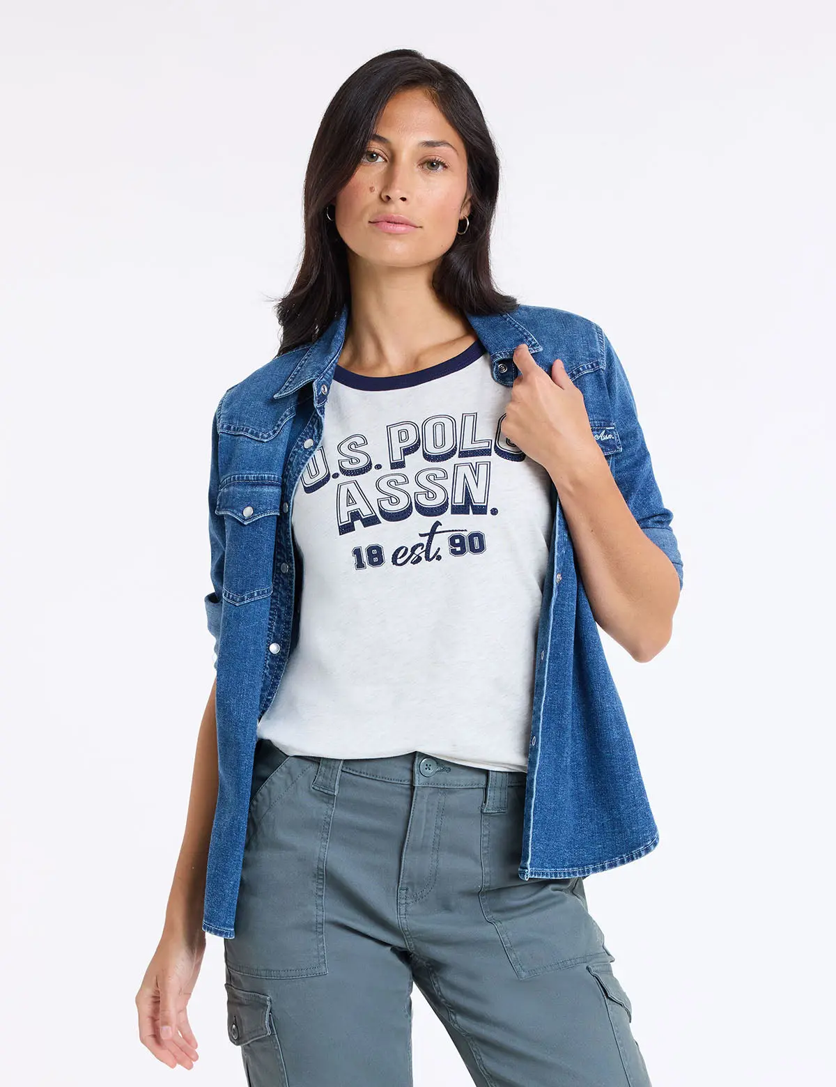 STACKED RHINESTONE WORDMARK T-SHIRT
