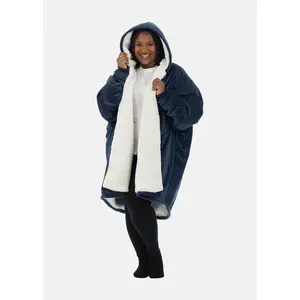 THE COMFY Original Full-Zip- Sherpa Lined Wearable Blanket Hoodie with Full Length Zipper for Warmth and Style, Machine Washable, One Size Fits Most, Seen on Shark Tank, Great Gift, Great for Winter, Womenswear