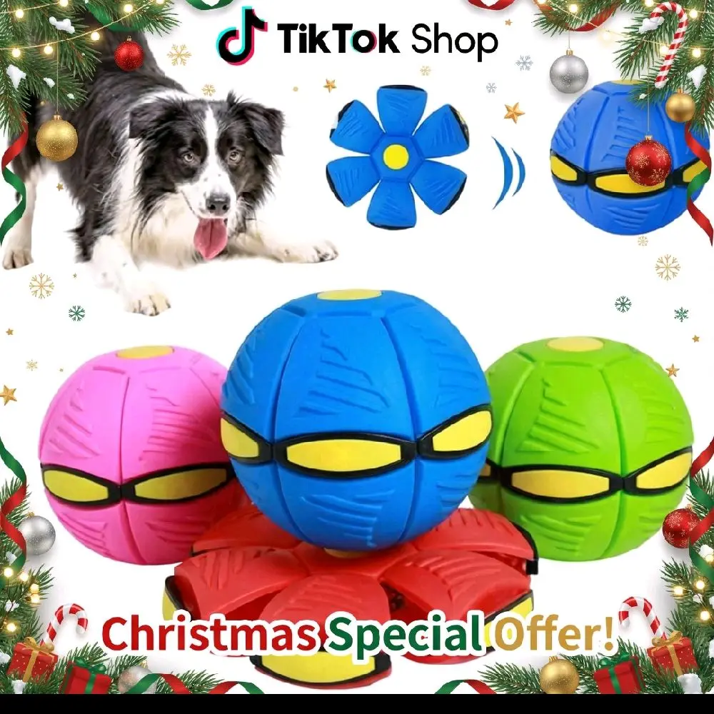 Family Fun Flying Saucer - Extreme Durability Toy for Dogs & Kids Play Fetch Basketball Frisbee Christmas Special Offer