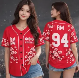 Kpop Group Bangtan Style Jersey, Custom Bangtan Boys Members Baseball Jersey For Army, Bangtan World Tour 2026 Merch Top, Bangtan Comeback 2026 Sports Vest
