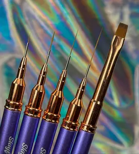 Graphic Liner Brush Set - Slayfire Cosmetics 5pcs Eyeliner Brushes