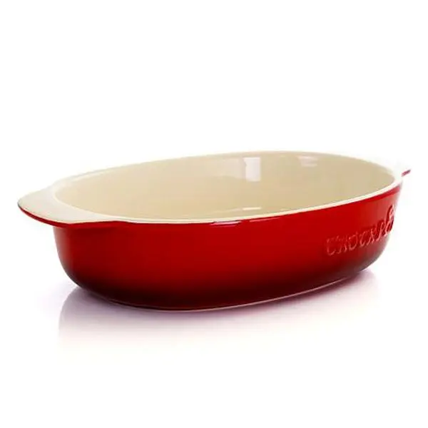 CrockPot 2.5 Quart Red Stoneware Bake Pan