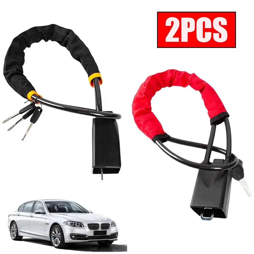 Anti-theft Steering Wheel Lock, Portable Universal Anti-theft Automotive Security Device with 3 Keys for Car SUV Car Jeep Pickup Truck Van Car Accessories