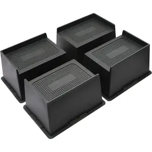 6 Inch Heavy Duty Oversized Bed Risers, Furniture Risers Support 6000 lbs, Rising Blocks for Bed Table Couch Sofa Chair, Furniture Lifts 4 Pack