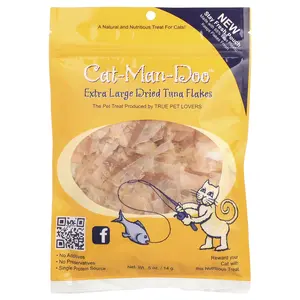 Cat-Man-Doo Extra Large Dried Tuna Flakes, For Cats , 0.5 oz (14 g)