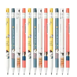 4/12pcs 2.0Mm Mechanical Pencil Animals Cat Dog Automatic Pencil Writing Painting Supplies Stationery