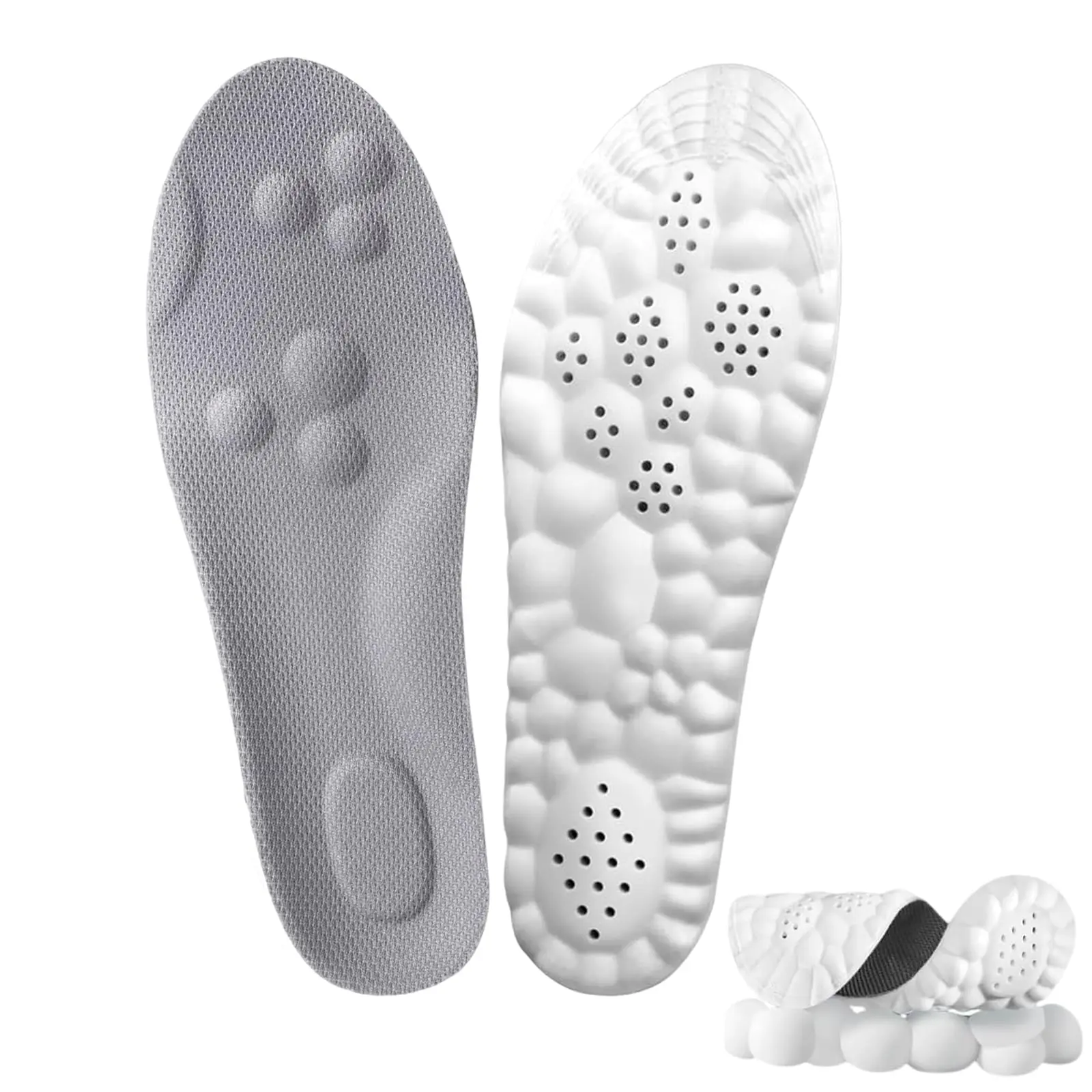 4D Insoles - 4D Cloud Technology Insole - Super Soft, Ultra Comfort Insoles, 4D Sports Shoes Insoles, Acupoint Massage Insole for Foot