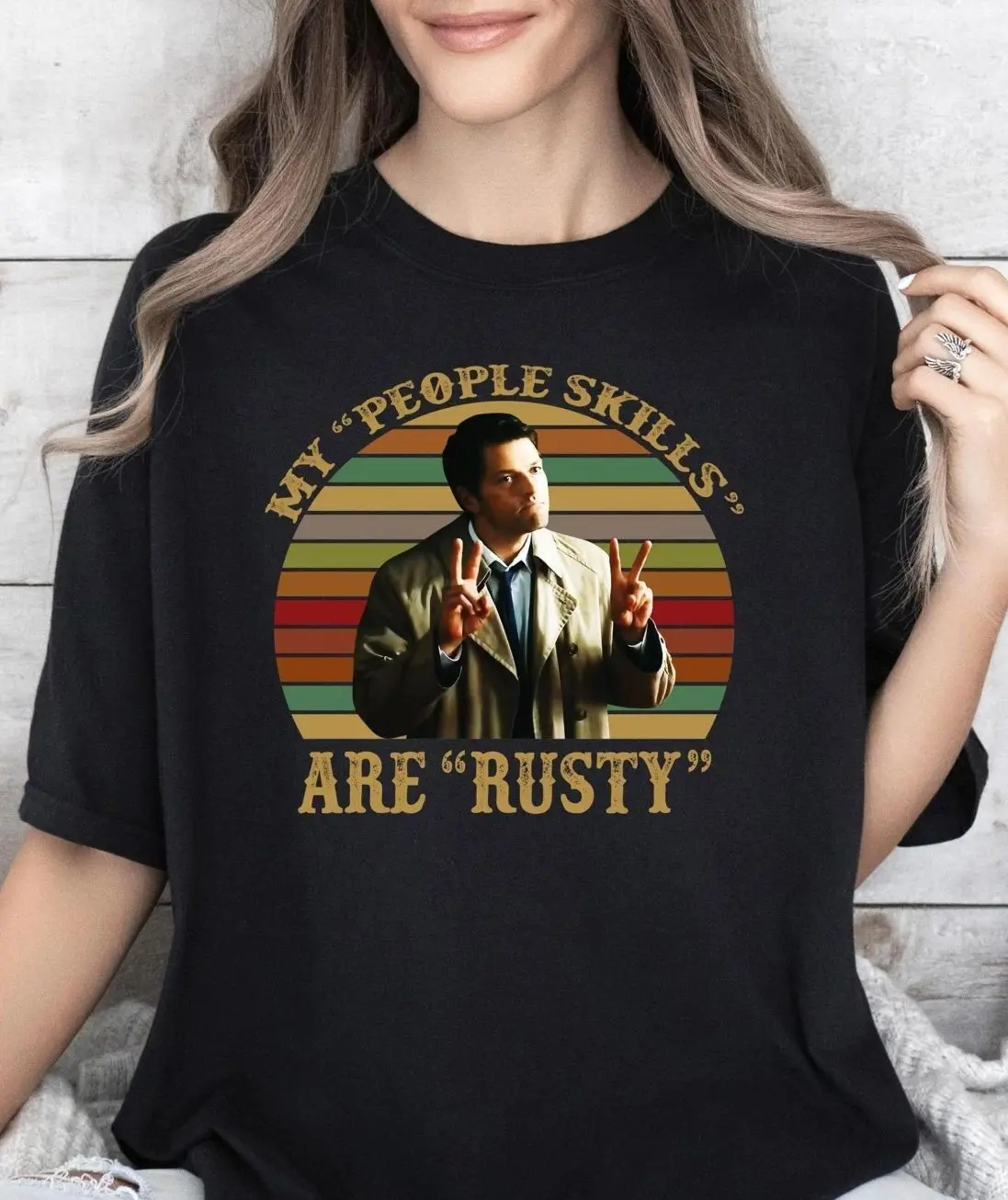 Castiel Supernatural My People Skills are Rusty###Unisex T-Shirt