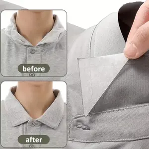 30 Pack Disposable Collar Shaping Patches, Self-Adhesive Shirt Collar Stiffeners, Adjustable Fabric Collar Support Clips