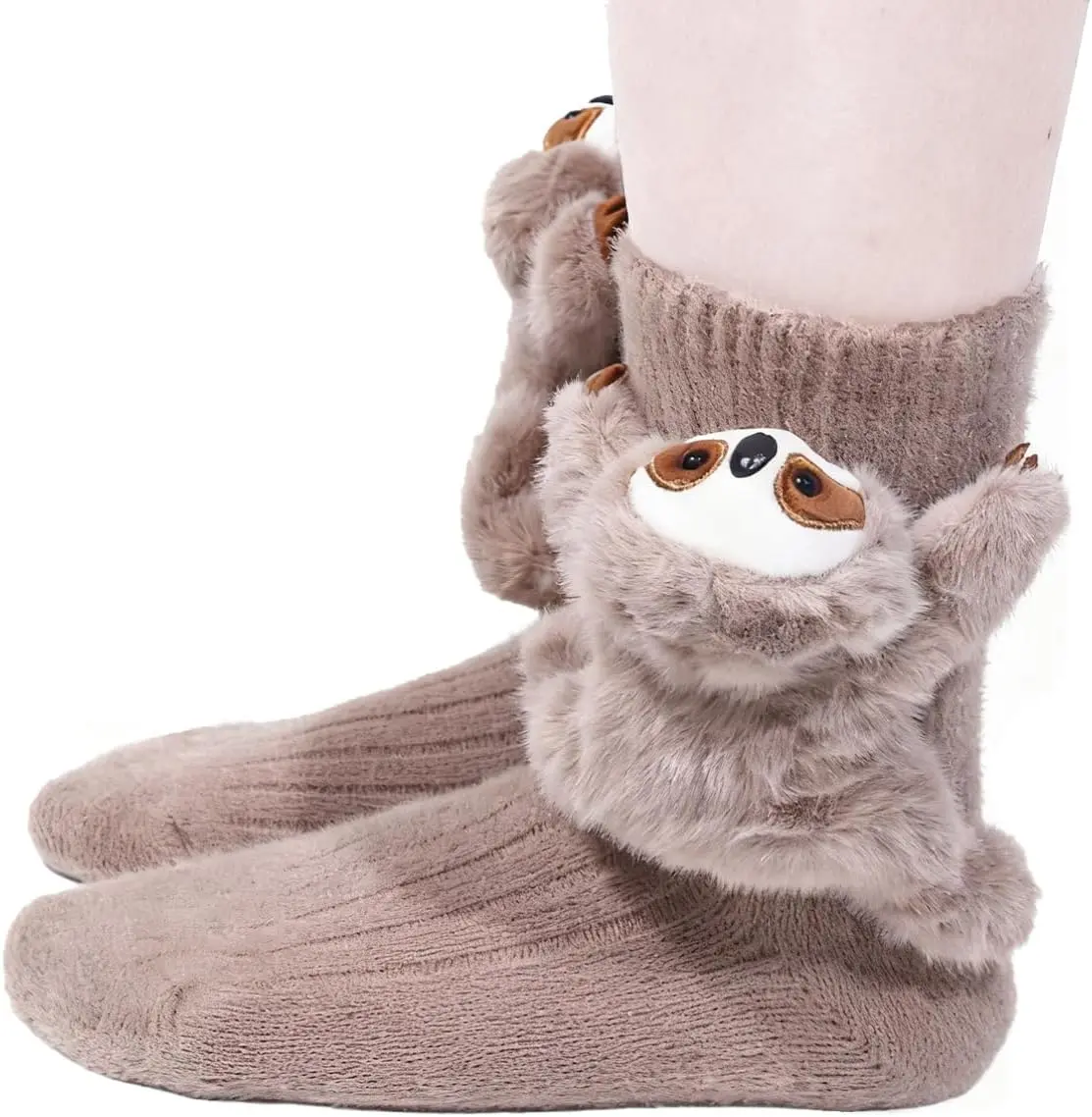 3D Knit Animal Socks Gifts, Novelty Floor Sock for Christmas, Warm and Soft Animal Hugging Sock
