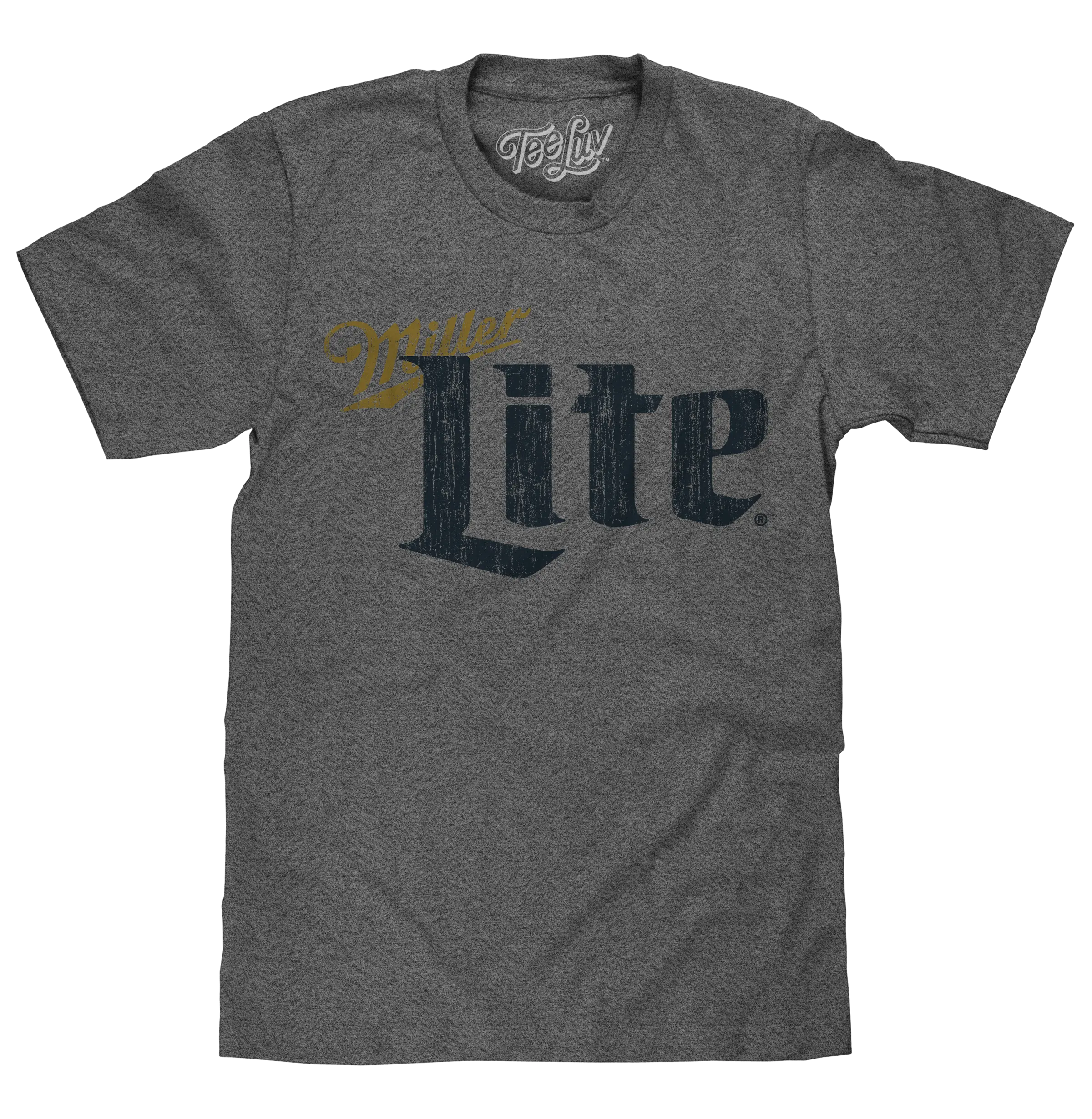 Miller Lite Distressed Logo T-Shirt - Gray