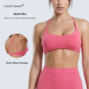 Coral Canton Sports Bra