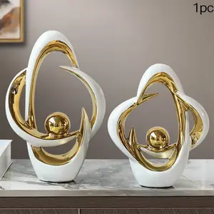 Luxury Ceramic Art Sculpture, Home Decor for Living Room, Bar Cabinet, TV Stand, Office Desk Decoration, Elegant Design