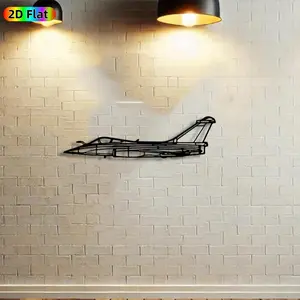 1pc Fighter Jet Metal Wall Art, Dynamic Fighter Jet Statue Mural, Ideal Gift for New Year, Fathers Day, Aviation Decor Enthusiasts, Weather-Resistant Metal Wall Decor Wall Sculptures,  Unique Aviation-Themed Decor