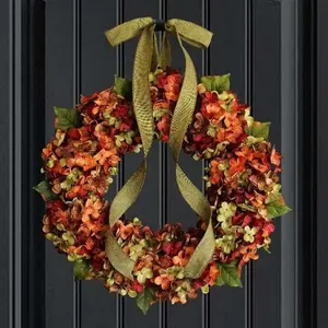 Thanksgiving Fall Leaf Wreath Door Hanging Decoration, Colors, Easy to Hang Design, Perfect for Front Door/fireplace/table Centerpiece