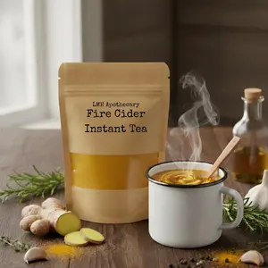 FireCider Tea Blend | 14 Servings | ACV Dehydrated Blend Prepackaged | Garlic, Ginger, Turmeric, Onion, Rosemary, Thyme, Oregano