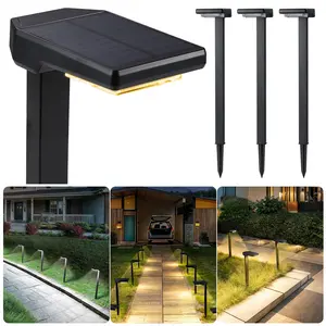 FabStyl RGB Solar Pathway LED Lights, Automatic Sync of Lighting Color, 8 Colors, Durable Waterproof for Outdoor, Auto ON/OFF, Easy Installation, Perfect for Festival Decor, Patio, Garden, Yard, Pathways, Walkways Decorative Lamp Panel FallFreshness