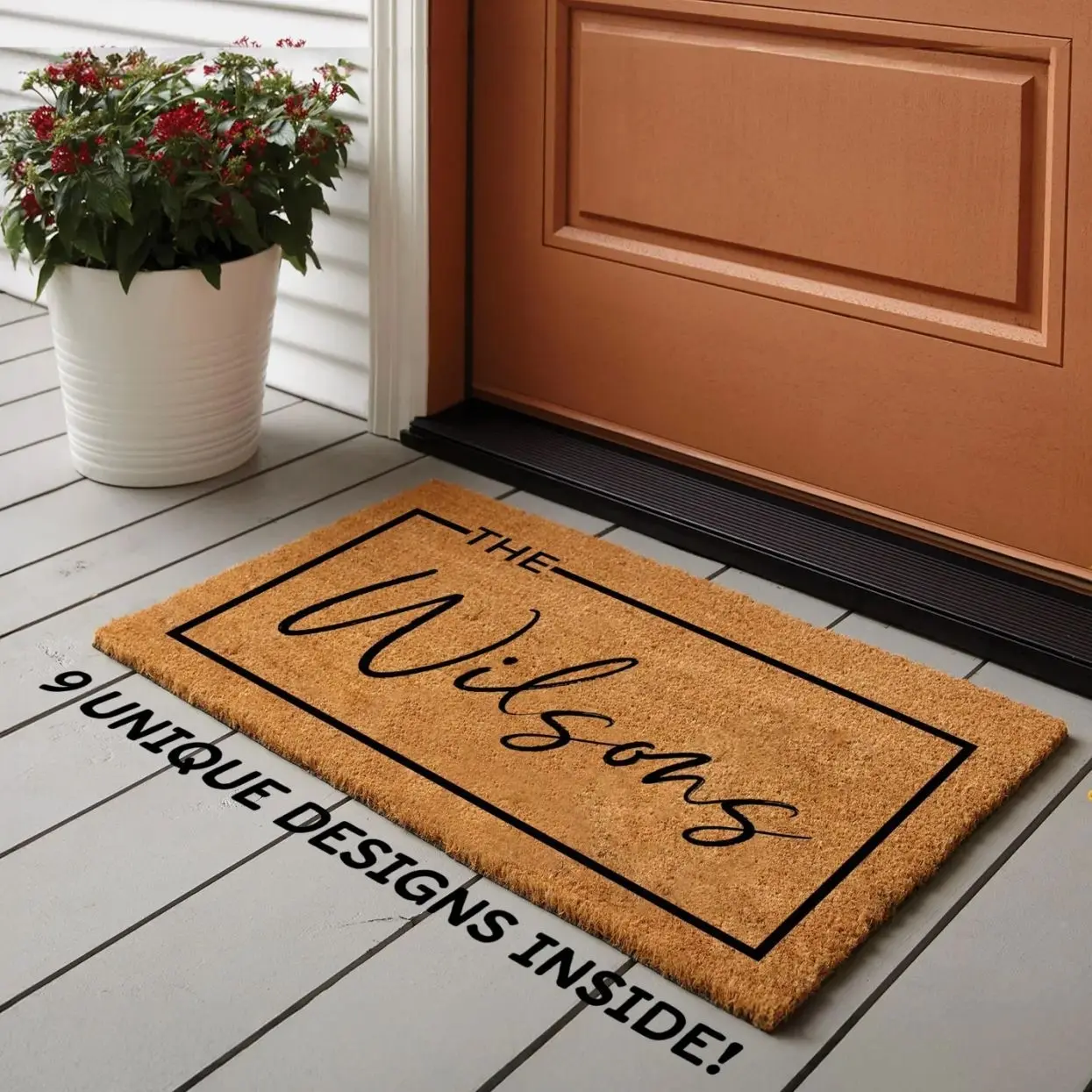 Housewarming Gift Home Decor, Personalized Door Mat with Family Name, Wedding Gift for Couples, Custom Welcome Doormat