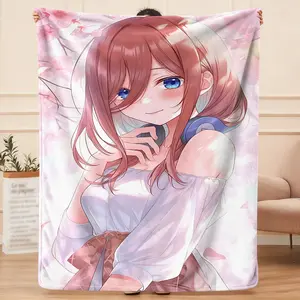 Nakano Miku poster blankets, decorative blankets, travel blankets, blankets, air conditioning blankets, Throw Blanket, holiday gifts, suitable for gift giving.