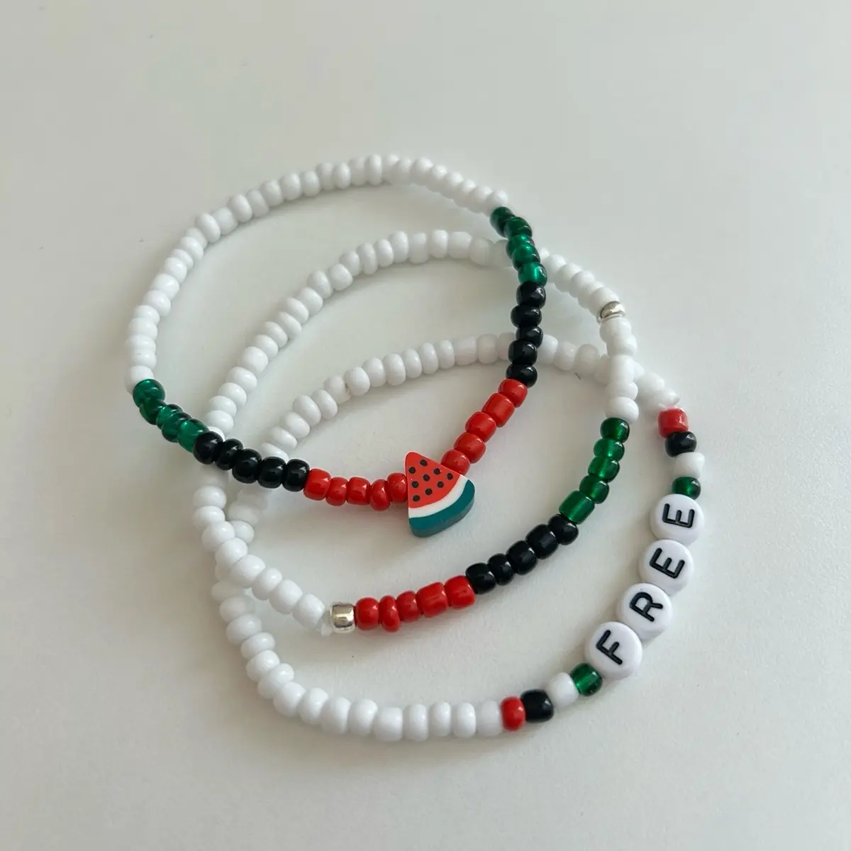 Palestine 3-Piece Matching Jewelry Set, Bling Style Necklace + Bracelet for Men and Women, Everyday Casual New Arrival Fashion Costume Accessory