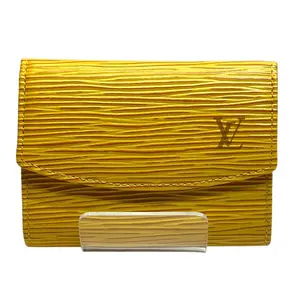 Pre-owned Louis Vuitton Calfskin Small Leather Goods Portemonnaie Simple Epi Coin Case