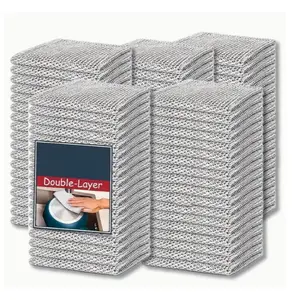 Multipurpose Wire Miracle Cleaning Cloths, Non-Scratch Double-Layer Steel Wire Cloths Scrubs Cleans for Dishes, Time-Saverm Wipes