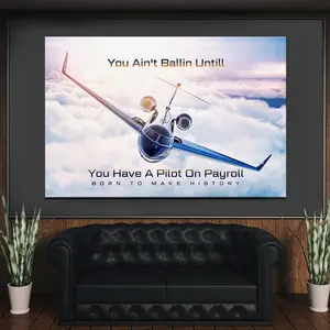 Private Jet Motivational Wall Art Print Office Decor Entrepreneur Inspirational Quote Pilot On Payroll Success Quote Business Poster