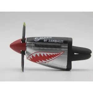 P-51 "Shark of Zambales" Car Air Freshener with Spinning Propeller, Vent Clip, Cool Car Accessories for Men, Unique Aviation Gifts for Pilots, Veterans & History Buffs