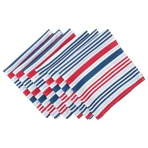 Design Imports Patriotic Stripe Outdoor Napkin Set of 6