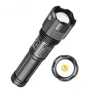 LED High-Power Flashlight USB Rechargeable P70 Spotlight Outdoor Emergency Long-Range Zoom Flashlight