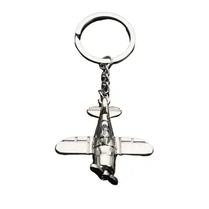 Air Plane Airplane Classic Charm Pendant Keychain Finger Spinning Propeller Gift
