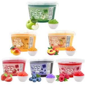 Fusion Select Bursting Bobaz Popping Boba Pearls 490g 6 Variety Fruit Flavors | Boba Tea Toppings, Dessert & Drink Snack Pearls