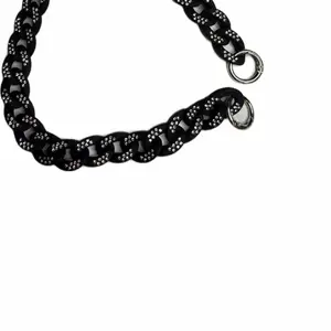 20’ Black Rhinestone Bag Chain - Elegant and Durable Design for Stylish Accessories