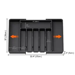 Silverware Organizer Expandable Kitchen Utensil Drawer Organizer with 9 Compartment Large Cutlery Organizer Tray for Forks Knive 2025 Dealsforyoudays