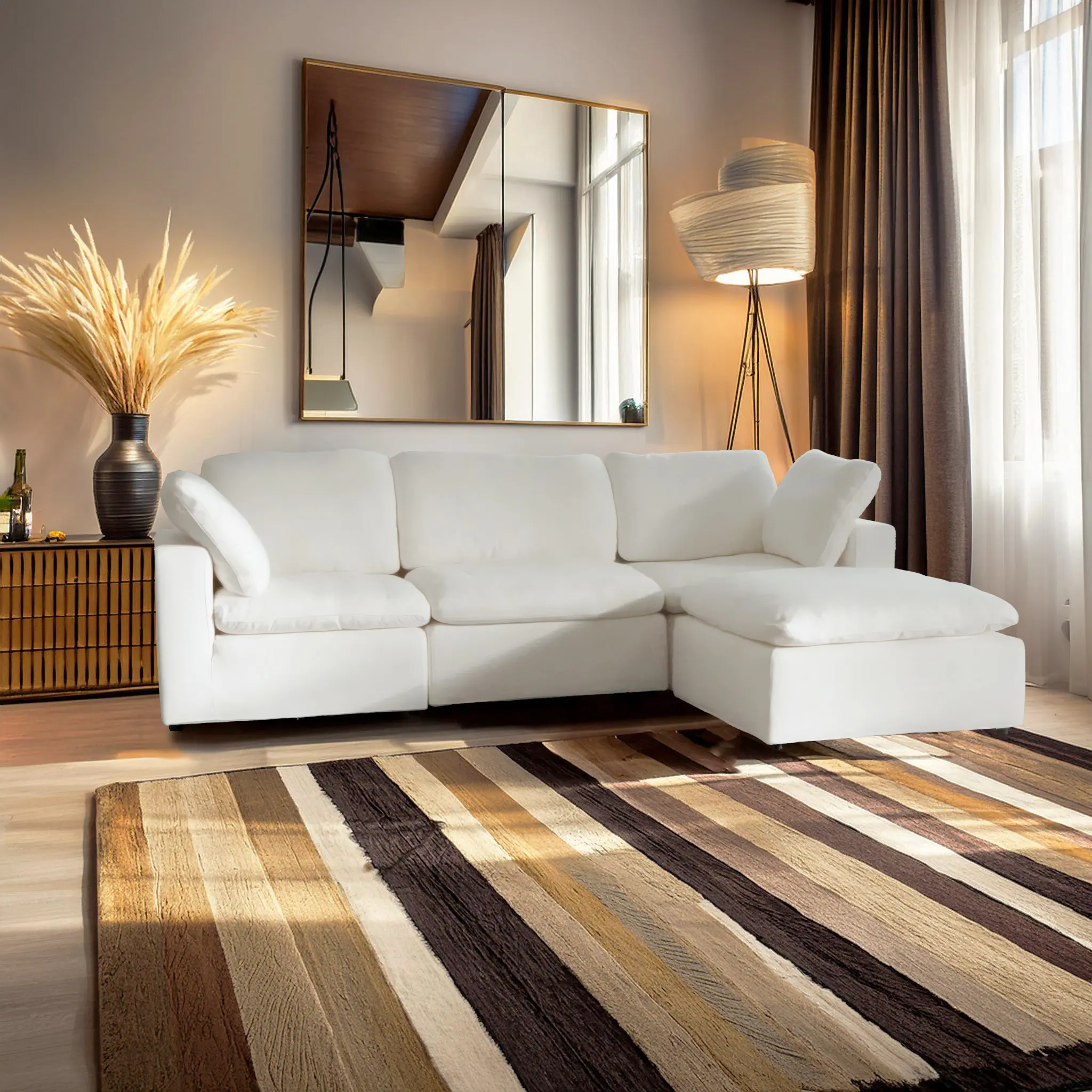 Bliss Petite White Sectional Bliss Petite White Sectional
