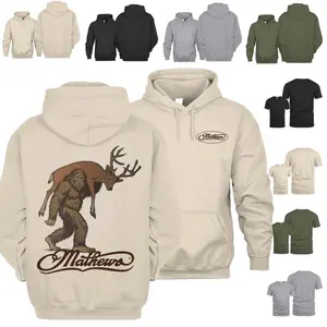 Mathews Bigfoot Deer Carry Hoodie Tshirt – Mathews Sasquatch Hunting Graphic Shirt, Funny Bigfoot 2side Bowhunting Style, Unisex Hunter Outfit