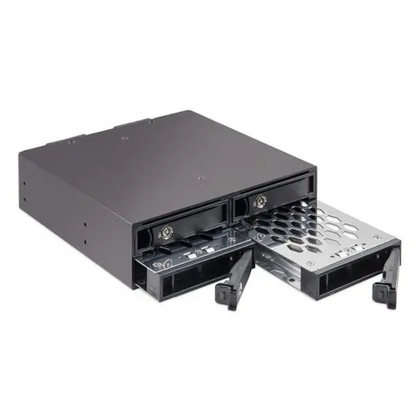 4-Bay 2.5 in. SATA Storage Expansion Hard Drives Mobile Rack for 5.25 in. Drive Bay