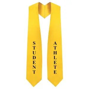 Gold "Student Athlete"  Graduation Stole