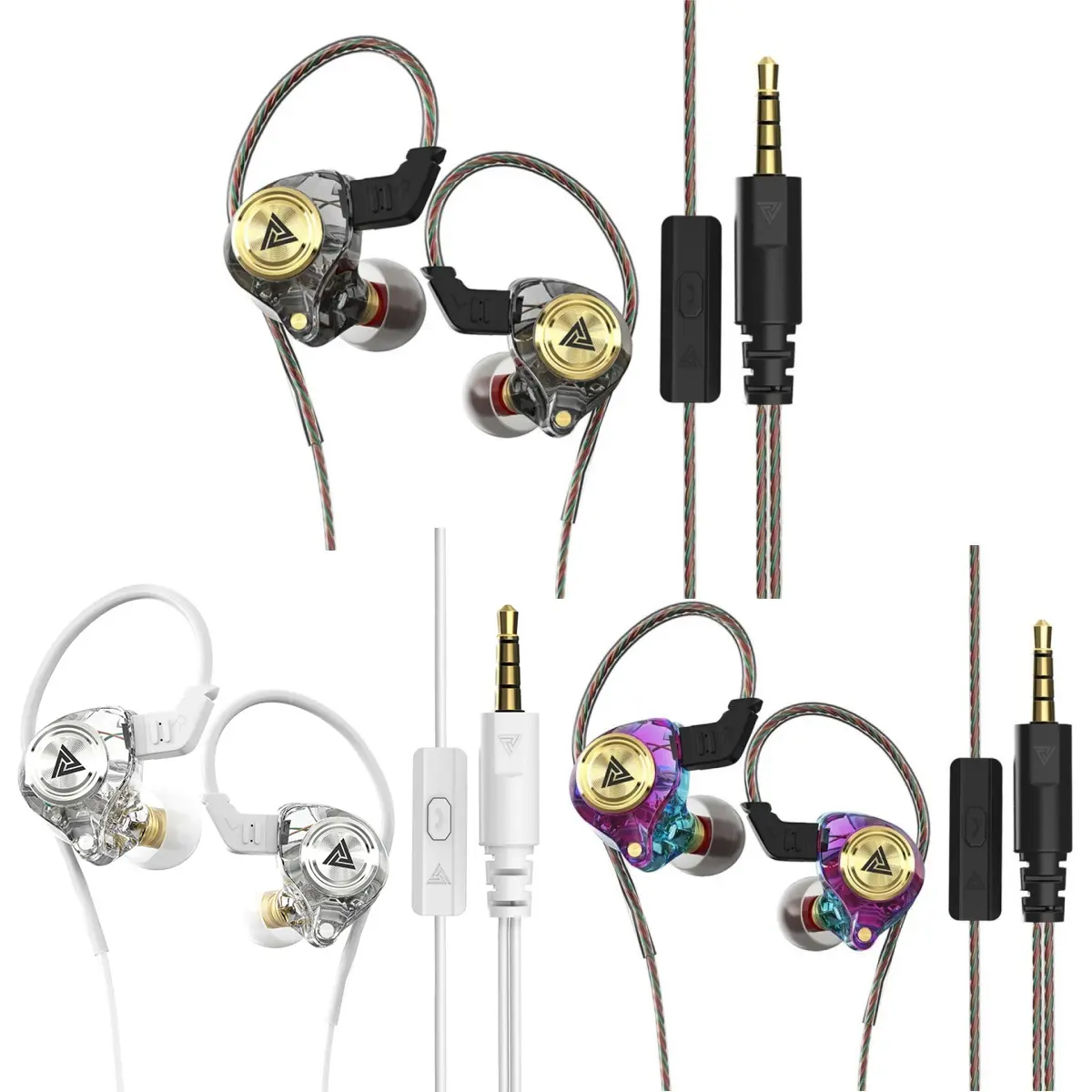 {Tiktok Viral} AK3 in Ear Monitor Headphone, Wired Gaming Earbuds with MIC, Deep Bass Sound, Portable 3.5mm Wired Gaming IEM in-Ear Earphones Ear Buds, for Singers Musicians with MIC IEM for Music Video Calling