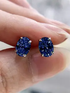 1 Pair Elegant Cubic Zirconia Stud Earrings For Women For Wedding Engagement Anniversary Party Jewelry Valentine's Day Gift Solitaire Earrings