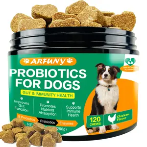 Probiotics Chews，3 Billion CFU for Gut Health, Digestive Support & Allergy Relief 3-in-1 Probiotics, Prebiotics & Enzymes for Digestion Healthcare Vitamin Vitamin Dietary Bathroom