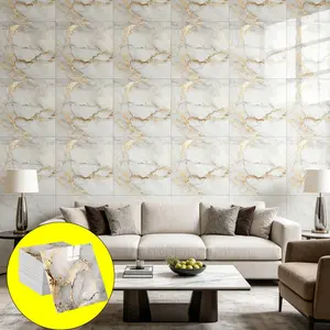 Marble self-adhesive wall stickers, Faux Marble Finish, waterproof and stain-resistant, suitable for bathroom, kitchen, and living room backsplashes/splashbacks an