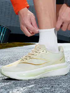 New Carbon Board Running Shoes Ultra-Light Shock Absorption Professional Racing Sports Shoes, Lightweight Speed Training Sneakers