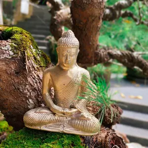 Bali Tranquility Buddha - Bronze Figurine for Calm Clarity, Soothing Home Decor or Office Dcor