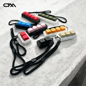 Mechanical Clicker Keychain – Handmade Fidget Switch Pad with Wrist Lanyard