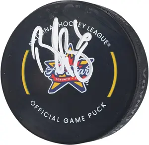 Brock Boeser Vancouver Canucks Autographed 2024 NHL All-Star Game Official Game Puck - Fanatics Authentic Certified